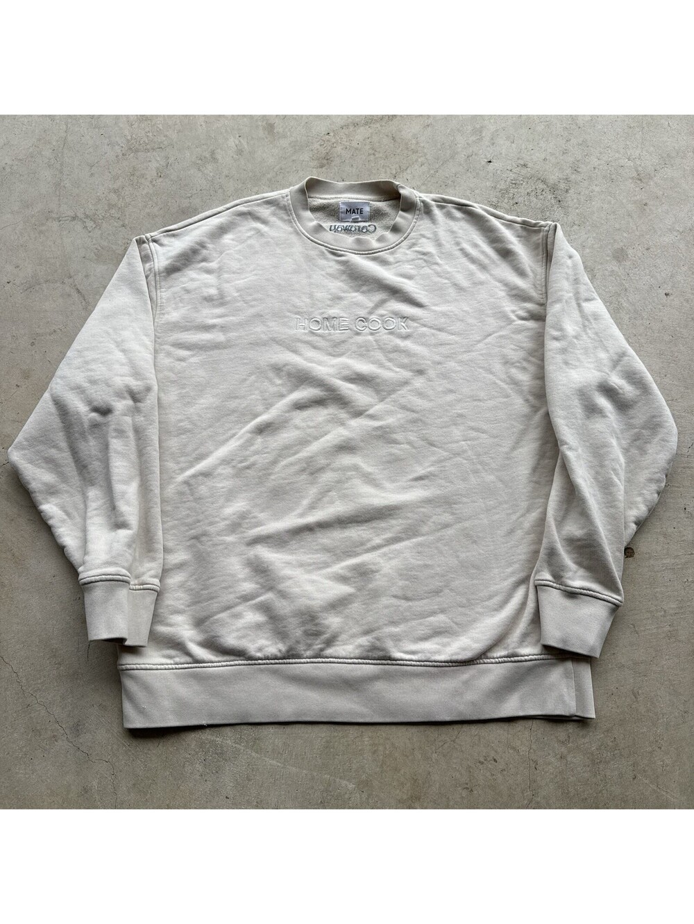 Mate The Label Caraway Home Cook Sweatshirt Oversized Cream Womens XS/S